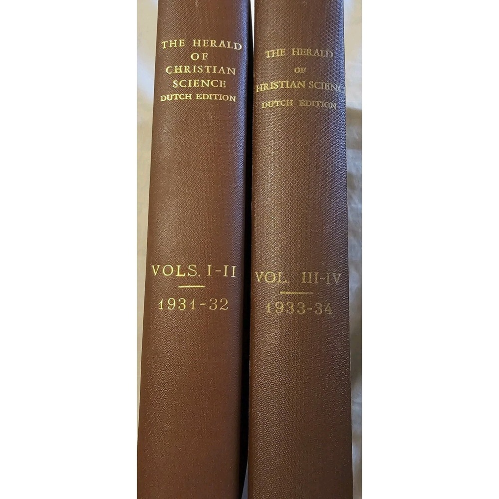 The Herald Of Christian Science Series Vol 1-2, 3-4 1931/32 HC RARE Dutch Edit